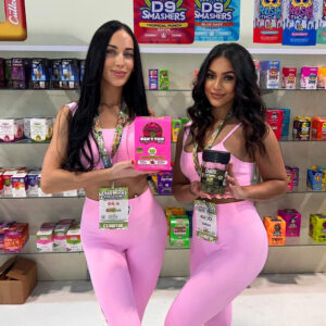 vegas promotional models posing for a brand